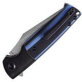 Kansept Knives Shikari SBL Button Lock Titanium & G10 Folding Damascus Knife 2027D2