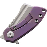 Kansept Knives Mini Korvid Pocket Knife Purple Titanium Folding S35VN 3030A4