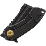 Kansept Knives Pocket Knife Mini Korvid Black Titanium Folding S35VN 3030A6