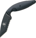 Ka-Bar TDI Law Enforcement Officer Black AUS-8A Serrated Tanto Fixed Knife 1485