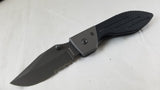 Ka Bar Warthog Black Combo Edge Spear Pt Folding Pocket Knife - 3073