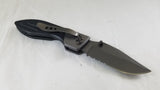 Ka Bar Warthog Black Combo Edge Spear Pt Folding Pocket Knife - 3073