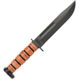 Ka-Bar 125th Anniversary Dog Stacked Leather Fixed Blade Knife 9228