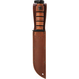 Ka-Bar 125th Anniversary Dog Stacked Leather Fixed Blade Knife 9228