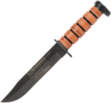 Ka-Bar 125th Anniversary Dog Stacked Leather Fixed Blade Knife 9228