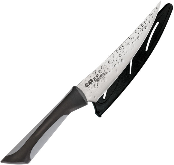 Kai USA Luna Utility Black & Grey Carbon Steel Kitchen Knife 7061