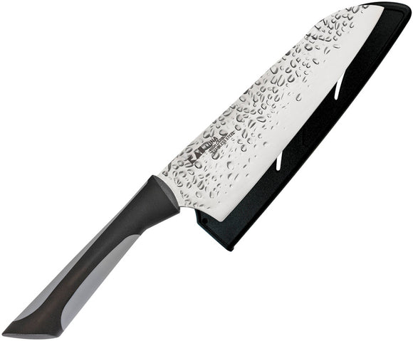 Kai USA Luna Santoku Black & Grey Carbon Steel Kitchen Knife 7064