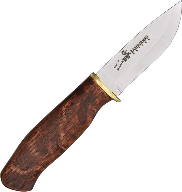 Karesuando Kniven The Piglet Stainless 12C27 Steel Birch Handle Fixed Knife 3504