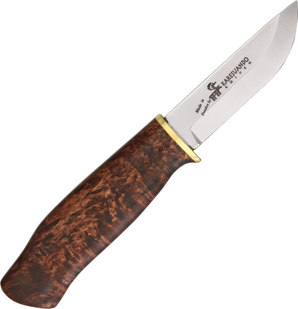 Karesuando Kniven Wilderness Stainless 12C27 Steel Birch Handle Fixed Knife 3506
