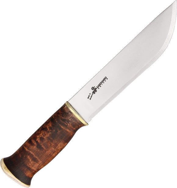 Karesuando Kniven Huggaren Brown Wood 12C27 Steel Fixed Blade Knife 3512