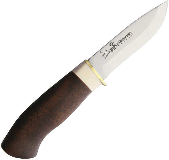 Karesuando Kniven Survival 12C27 Stainless Walnut & Bone Fixed Knife 3586W