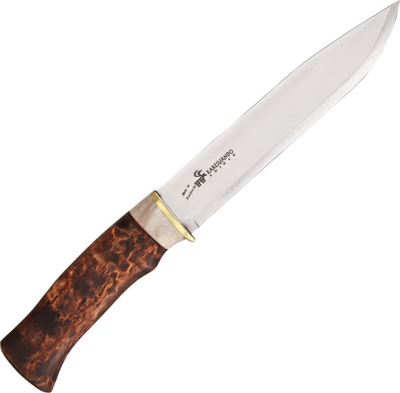 Karesuando Kniven Large Hunter Brown Wood 12C27 Fixed Blade Knife 3619