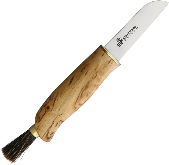 Karesuando Kniven Zwampe Mushroom Tan Birch 5Cr13MoV Fixed Blade Knife 370140