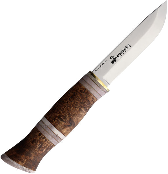 Karesuando Kniven Hunting Brown Wood RWL-34 Steel Fixed Blade Knife 400702