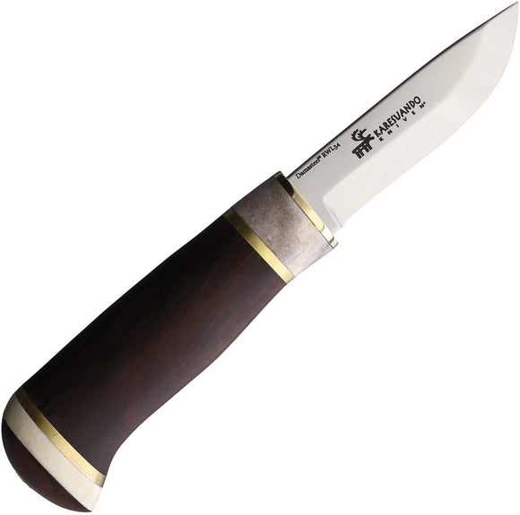 Karesuando Kniven Hieno Hunting Brown Wood RWL-34 Fixed Blade Knife 404002