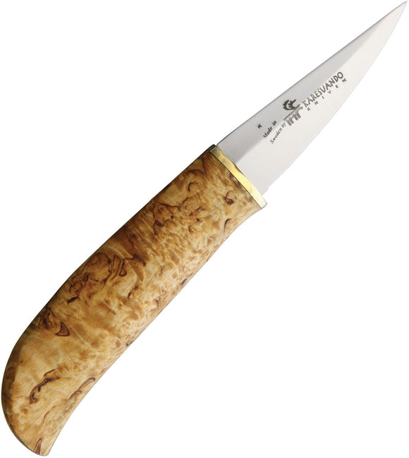 Karesuando Kniven Johtalit Fisherman Natural Birch Stainless Fixed Knife 4044