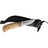 Karesuando Kniven Sami Winter Giron Tan Birch 5Cr13MoV Fixed Blade Knife 404600