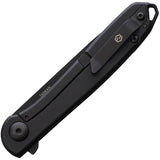 KARBON Tidbit Framelock Black Stainless Folding Bohler N690 Pocket Knife B107