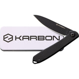 KARBON Tidbit Framelock Black Stainless Folding Bohler N690 Pocket Knife B107