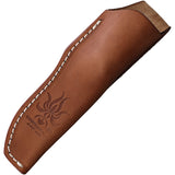 Kanetsune Seseragi Brown Wood Damascus Steel Drop Point Fixed Blade Knife B269