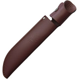 Kanetsune Subaru 180 Brown Plywood Damascus Fixed Blade Knife 553