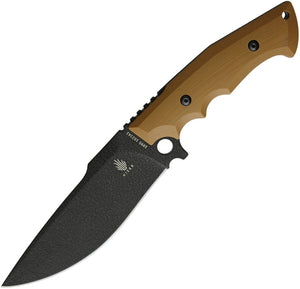 KIZER 12" Salient E613 Coyote Brown G10 1095 Carbon Fixed Blade Knife 1023A1