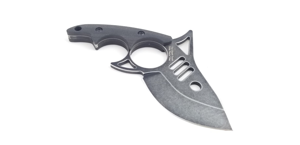 Kizer Cutlery The Shark Tooth Black Carbon Fiber N690 Fixed Blade Knif –  Atlantic Knife Company