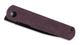 Kizer Cutlery Red Purple Richlite Feist Front Flipper Folding Knife 3499r3