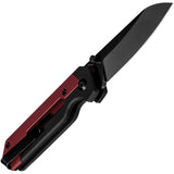 Kizer Cutlery Hyper Button Lock Red & Black Aluminum Folding S35VN Knife 3632A2