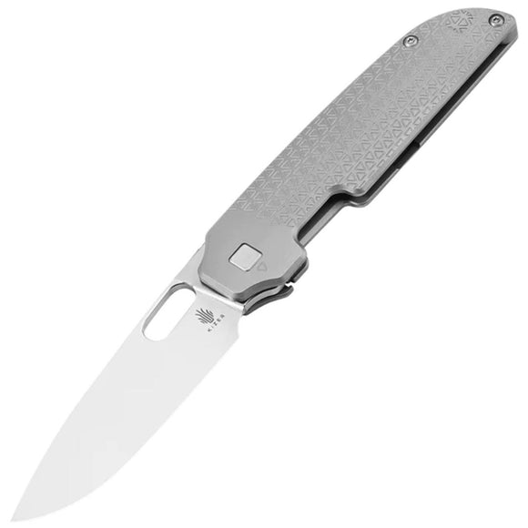 Kizer Cutlery Varatas Framelock Gray Titanium Folding S35VN Pocket Knife 3637A1