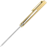 Kizer Cutlery Mercury Linerlock Gold Titanium Folding S35VN Pocket Knife 3645A1