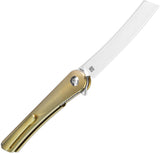 Kizer Cutlery Mercury Linerlock Gold Titanium Folding S35VN Pocket Knife 3645A1