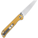 Kizer Cutlery Mini Begleiter Linerlock Yellow G10 Folding N690 Knife 3458RN4