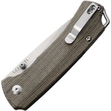 Kizer Cutlery T1 Pocket Knife Linerlock Green Micarta Folding 154CM Blade 3490C1