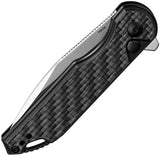 Kizer Cutlery Assassin Button Lock Carbon Fiber & G10 Folding 154CM Pocket Knife V3549C3
