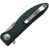 Kizer Cutlery Sway Back Button Lock Green G10 Folding Bohler N690 Pocket Knife V3566N5XX