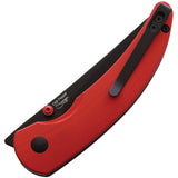 Kizer Cutlery Chili Pepper Pocket Knife Button Lock Red G10 Folding 154CM 3601C1