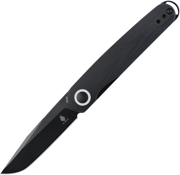Kizer Cutlery Black Squidward Linerlock 154cm Folding Flipper Knife 3604c2