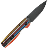 Kizer Cutlery Original Button Lock Rainbow G10 Folding 154CM Pocket Knife V3605C1