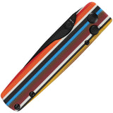 Kizer Cutlery Original Button Lock Rainbow G10 Folding 154CM Pocket Knife V3605C1
