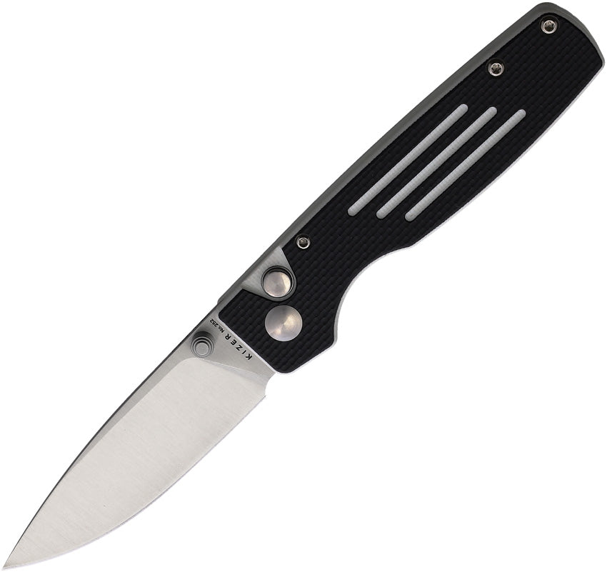 Kizer Cutlery Original Pocket Knife Button Lock White & Black G10 Fold