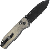 Kizer Cutlery Drop Bear Clutch Lock Green Micarta Folding 154CM Knife V3619C4