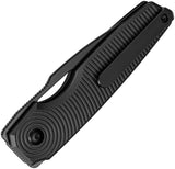 Kizer Cutlery Dogfish Button Lock Black Aluminum Folding 154CM Pocket Knife V3640C1