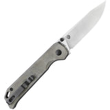 Kizer Cutlery Begleiter 2 Knife Button Lock Green Micarta Folding 154CM 44582BC1