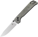 Kizer Cutlery Begleiter 2 Knife Button Lock Green Micarta Folding 154CM 44582BC1