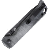 Kizer Cutlery Begleiter 2 Knife Button Lock Gray Micarta Folding 154CM 44582BC2