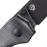 Kizer Cutlery Begleiter 2 Knife Button Lock Gray Micarta Folding 154CM 44582BC2