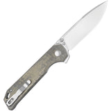 Kizer Cutlery Begleiter XL Button Lock Green Micarta Folding 154CM Knife 5458C2