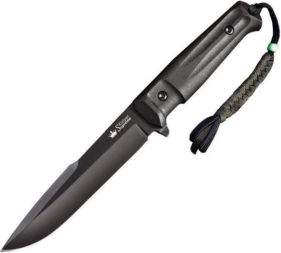 Kizlyar Delta Tacical Echelon Series Black Handle Fixed Knife w/ Sheath 0208