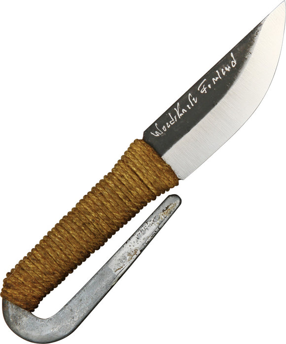 Kellam Sisal Wrapped Carbon Steel Fixed Blade Pocket Knife w/ Sheath HM10